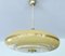 Lampe à Suspension Art Déco en Bras & Verre, 1930s 5