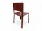 Red Leather Chairs from Cidue, Italy, 1970, Set of 4 4