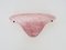 Applique Murale Art Glass Demi-Lune en Pâte de Verre Rose, 1980s 1