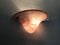 Lampada da parete Art Glass in pasta di vetro rosa, anni '80, Immagine 2