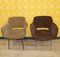Armchairs in Brown Kord from Fröscher KG, 1970s, Set of 2 2