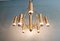 Lampadario tubolare in ottone di Gaetano Sciolari per Boulanger, anni '70, Immagine 6