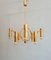 Lustre Tubulaire en Laiton par Gaetano Sciolari pour Boulanger, 1970s 1
