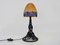 Lampe Champignon Art Déco avec Socle en Fer Forgé et Globe en Pâte de Verre de Lagny, 1920s 1