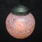 Lampe à Suspension Clichy Rose en Verre Reeded, France 6