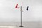 Lampada da terra Diabolo a contrappeso tricolore, Italia, 1950, Immagine 3