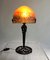 Lampada Art Déco in ferro battuto e foglie di ginko attribuita a Muller Frères per Muller Freres / Edgar Brandt, anni '30, Immagine 1