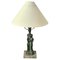 Lampe de Bureau Grace Scandinave en Bronze avec Socle en Marbre Vert, 1930s 1