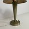 Lampada da tavolo Art Déco rotonda in ottone e vetro, Italia, anni '30, Immagine 16