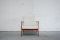 Danish Modern White Wool & Teak Easy Chair, 1960s 3