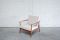Danish Modern White Wool & Teak Easy Chair, 1960s 12