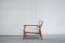 Danish Modern White Wool & Teak Easy Chair, 1960s 11