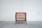 Danish Modern White Wool & Teak Easy Chair, 1960s 10