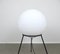 Lampada da terra tripode con globo grande in vetro bianco di Bega Leuchten KG, Germania, anni '60, Immagine 16