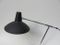 Lampada da tavolo laccata nera e placcata in cromo, anni '60, Immagine 5