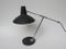 Lámpara de mesa de laca negra y cromado, años 60, Imagen 2