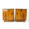 Mid-Century Bedside Tables in Oak and Walnut Veneer, Czechoslovakia, 1950s, Set of 2 1
