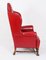 Set of Crimson Leather Chippendale Armchairs, 1920 14