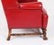 Set of Crimson Leather Chippendale Armchairs, 1920 15