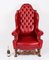 Set of Crimson Leather Chippendale Armchairs, 1920 18