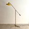 Italian Floor Lamp in Brass and Steel with Adjustable Shade, 1950s 1
