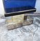 Barschrank aus Holz, Messing & Spiegelglas von Stilglass Donati, Italien, 1970er 3