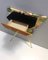 Unusual Ebonized Beech and Patterned Fabric Console Table with Drawer, Italy, 1950s, Image 9