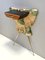 Unusual Ebonized Beech and Patterned Fabric Console Table with Drawer, Italy, 1950s, Image 5