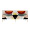 Italienisches Mid-Century Sideboard aus Glas & Messing, 1990er 1