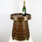 Vintage Barrel-Shaped Coppered Oak Bar Cabinet, 1950s 10