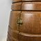 Vintage Barrel-Shaped Coppered Oak Bar Cabinet, 1950s 6