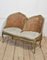 Bemaltes und vergoldetes Canape Sofa aus vergoldetem Holz 3