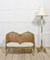 Bemaltes und vergoldetes Canape Sofa aus vergoldetem Holz 13