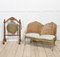 Bemaltes und vergoldetes Canape Sofa aus vergoldetem Holz 2