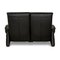 Schwarzes anthrazitfarbenes Trapez Leder 2-Sitzer Sofa von Himolla 10