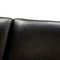 Schwarzes anthrazitfarbenes Trapez Leder 2-Sitzer Sofa von Himolla 3