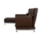Braunes Moule Ecksofa aus Leder von Brühl 9