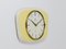 Pastel Yellow Midcentury Wall Clock in the style of Max Bill from Junghans, Germany, 1950s 5