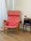 Pernilla Armchair in Pink Upholstery by Bruno Mathsson for Dux, 1980s 1