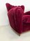 Armchairs in Burgundy Velvet, 1940, Set of 2 7