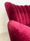 Armchairs in Burgundy Velvet, 1940, Set of 2 6