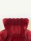 Armchairs in Burgundy Velvet, 1940, Set of 2 9