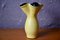 Zweifarbige Vintage Vase in Gelb & Schwarz von Fernand Elchinger, 1950er 1