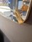 Mirror with Glass Frame and Brass Supports, Italy, 1940s 4