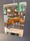 Mirror with Glass Frame and Brass Supports, Italy, 1940s 1