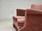 Dänisches 2-Sitzer Sofa aus Möbelvelours & Buchenholz in Lachsrosa, 1970er 4