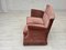 Dänisches 2-Sitzer Sofa aus Möbelvelours & Buchenholz in Lachsrosa, 1970er 21