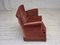 Dänisches 2-Sitzer Sofa aus Möbelvelours & Buchenholz in Lachsrosa, 1970er 16