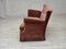 Dänisches 2-Sitzer Sofa aus Möbelvelours & Buchenholz in Lachsrosa, 1970er 6