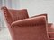 Dänisches 2-Sitzer Sofa aus Möbelvelours & Buchenholz in Lachsrosa, 1970er 14
